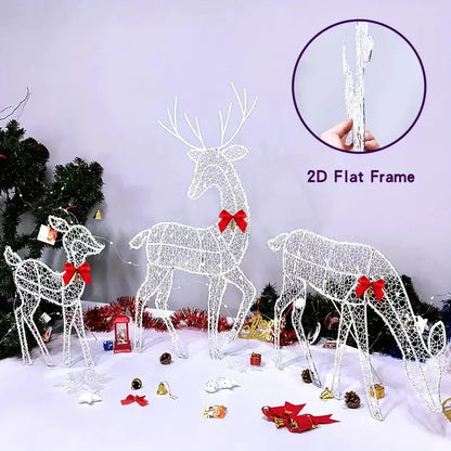 Outdoor Decorative LED Reindeer Set