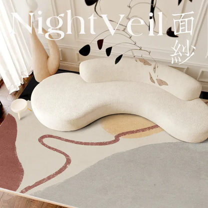 Luxury Short-Pile Faux Cashmere Rug