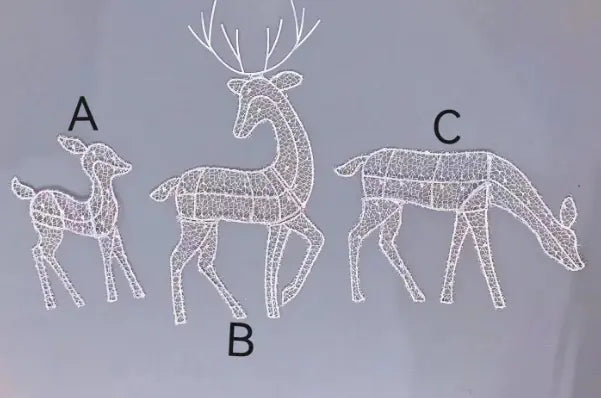 Outdoor Decorative LED Reindeer Set