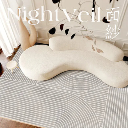 Luxury Short-Pile Faux Cashmere Rug