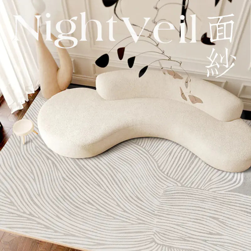 Luxury Short-Pile Faux Cashmere Rug