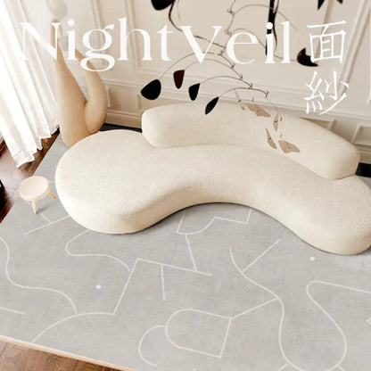 Luxury Short-Pile Faux Cashmere Rug