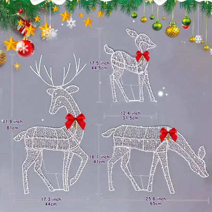 Outdoor Decorative LED Reindeer Set