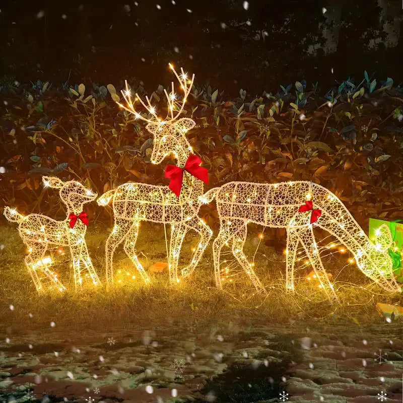 Outdoor Decorative LED Reindeer Set