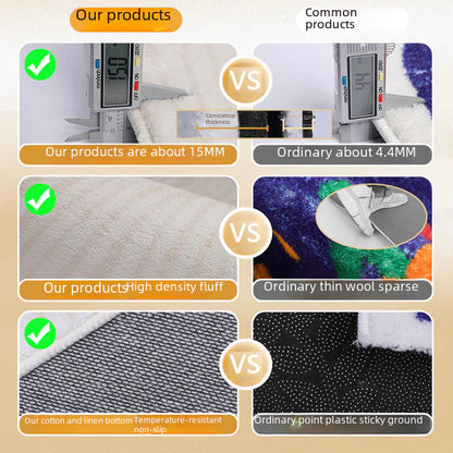 Luxury Short-Pile Faux Cashmere Rug