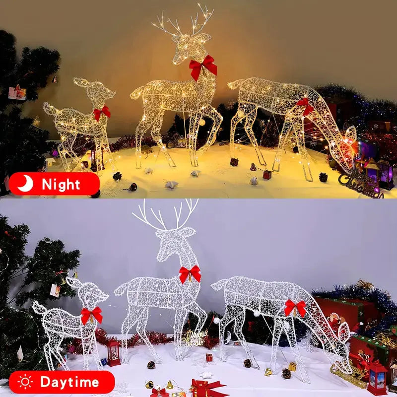 Outdoor Decorative LED Reindeer Set