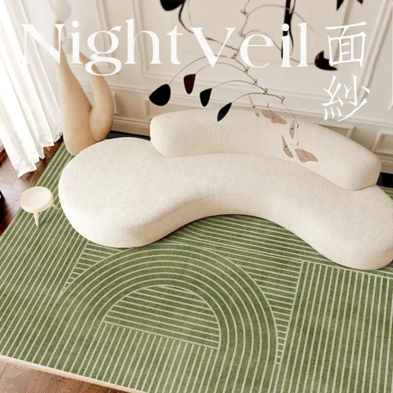 Luxury Short-Pile Faux Cashmere Rug